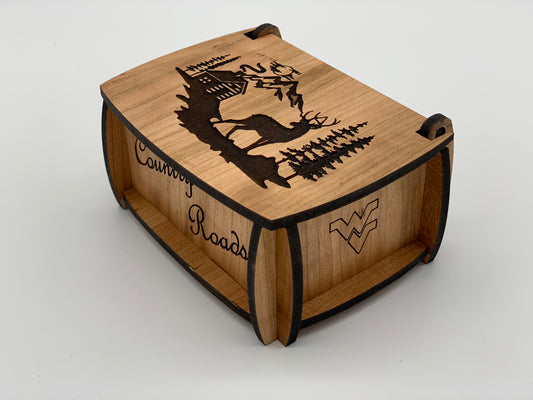 Keepsake Box - WV Deer+Cabin Design - Cherry